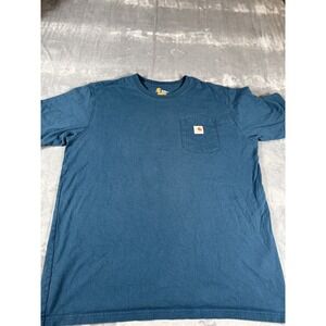 Carhartt Men's K87 Pocket T-Shirt XL Tall Dark Teal Blue Green Short Sleeve